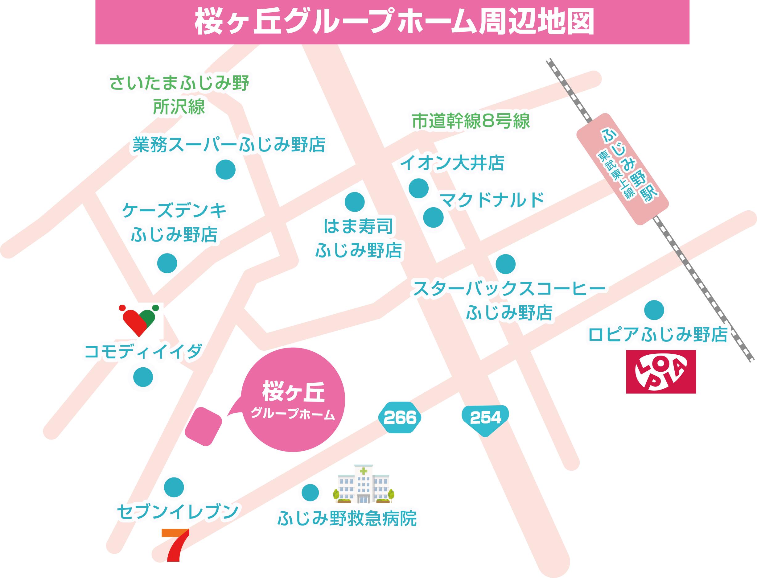 桜ヶ丘グループホーム イラスト地図