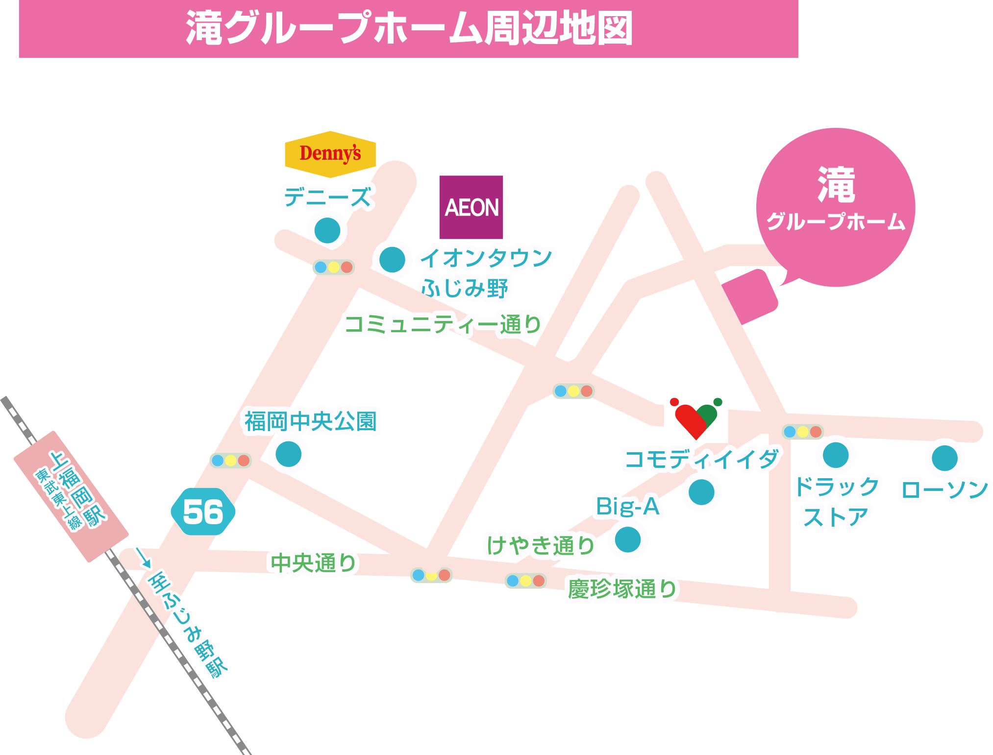 滝グループホーム イラスト地図